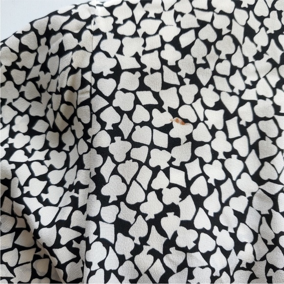 Vintage silk dress with heart, spades, clubs - Picture 12 of 13